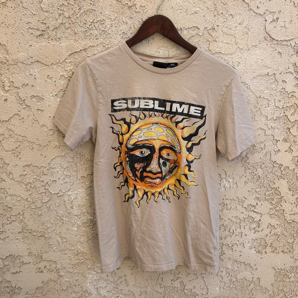 Sublime Sun Graphic Band Tee Beige Size M